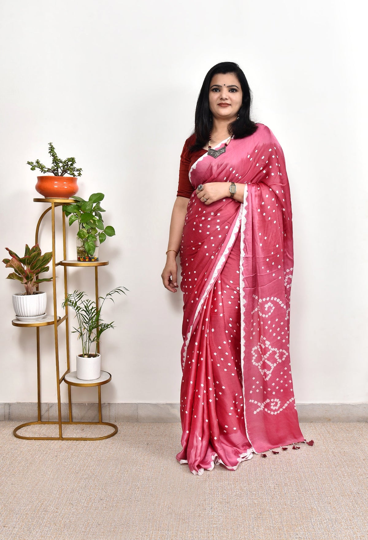 MODAL SILK BANDHANI SAREE