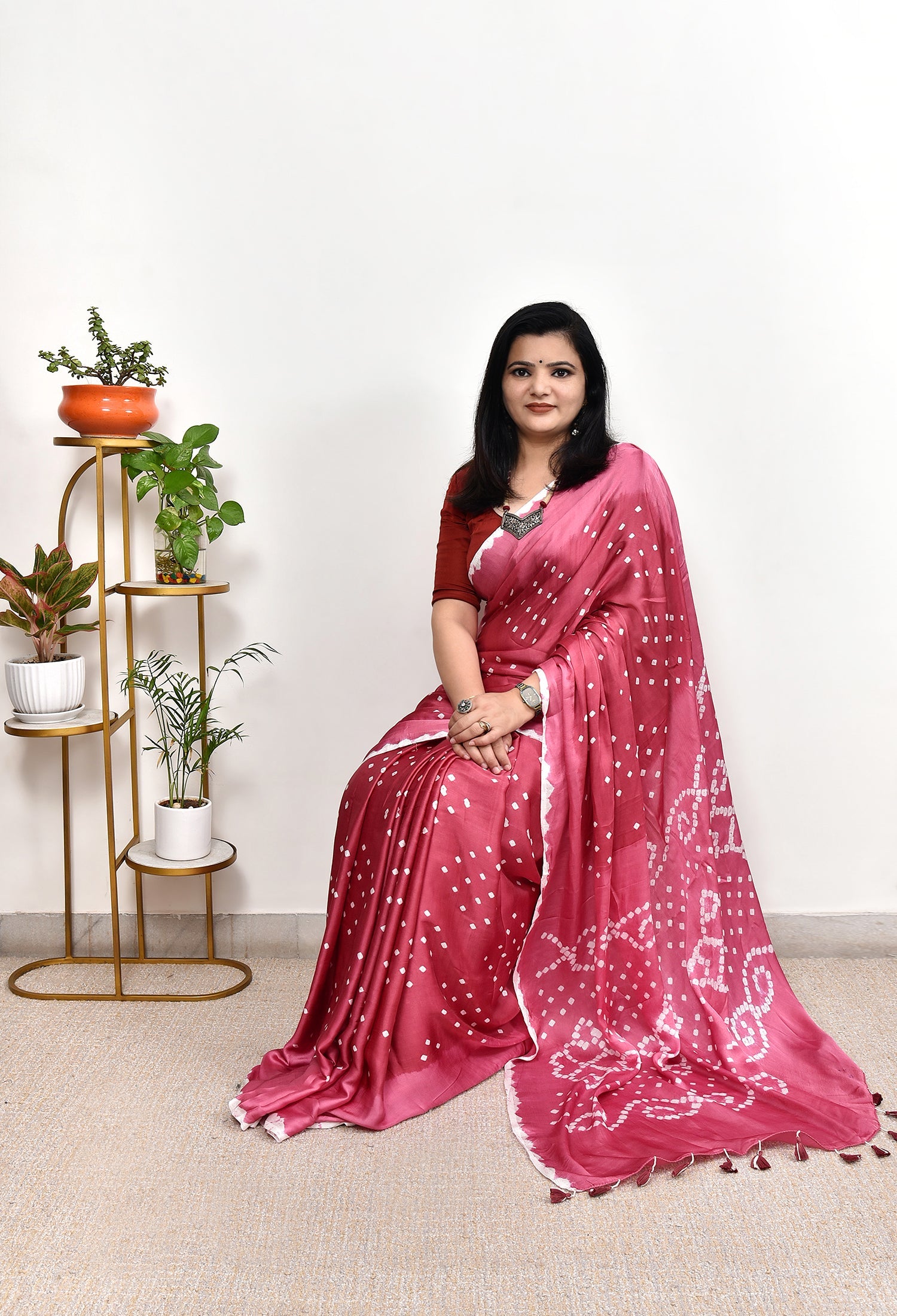 MODAL SILK BANDHANI SAREE