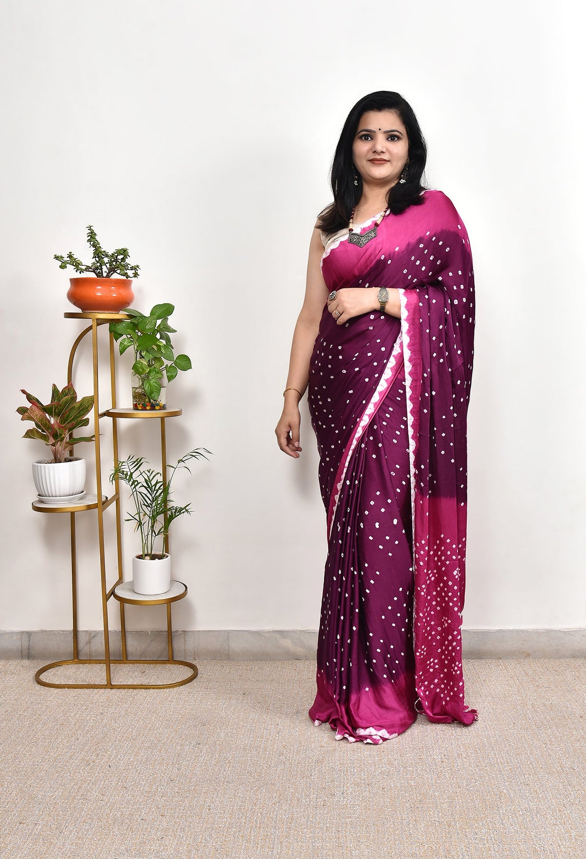 MODAL SILK BANDHANI SAREE