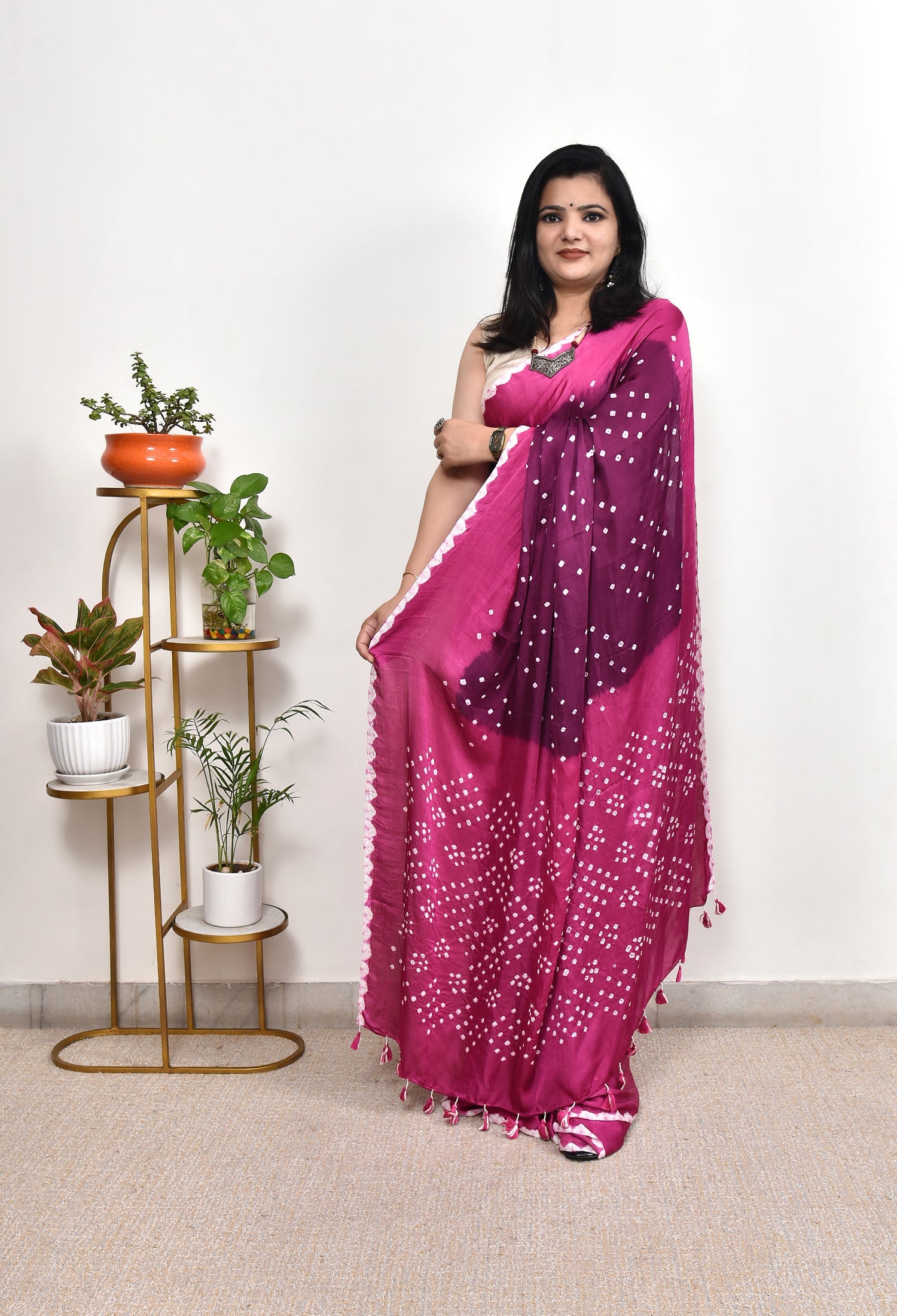 MODAL SILK BANDHANI SAREE