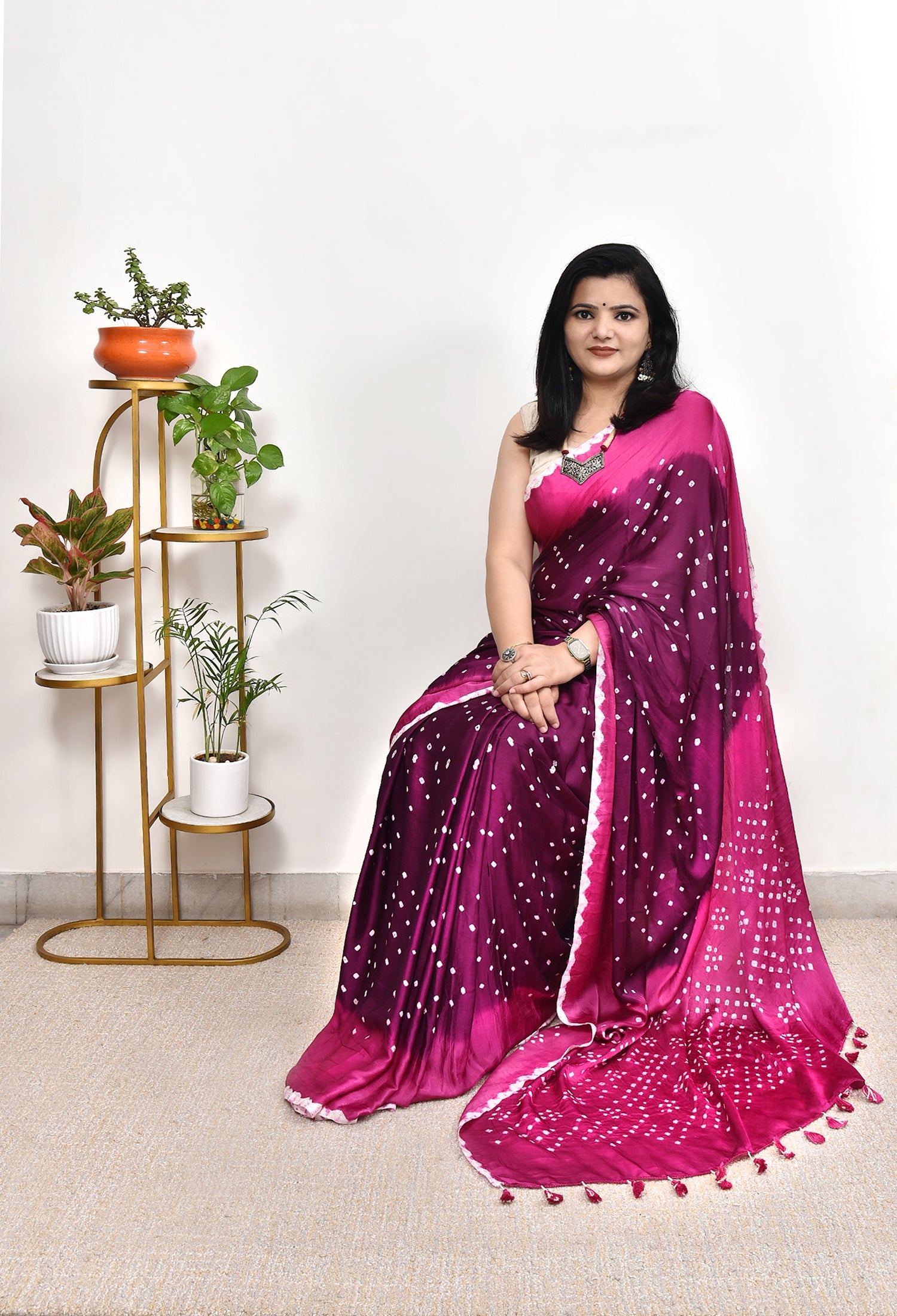 MODAL SILK BANDHANI SAREE