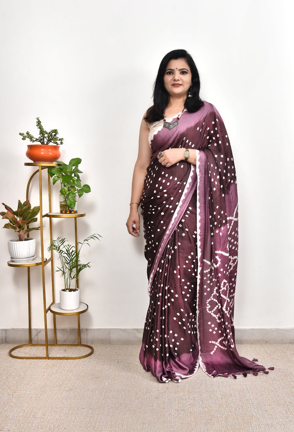 MODAL SILK BANDHANI SAREE