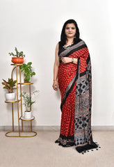 AJRAKH MODAL SILK BANDHANI SAREE